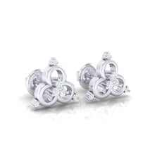 Load image into Gallery viewer, 18Kt white gold real diamond earring 9(1) by diamtrendz
