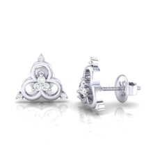 Load image into Gallery viewer, 18Kt white gold real diamond earring 9(3) by diamtrendz