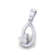 Load image into Gallery viewer, 18Kt white gold real diamond pendant 13(2) by diamtrendz