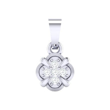 Load image into Gallery viewer, 18Kt white gold real diamond pendant 14(1) by diamtrendz