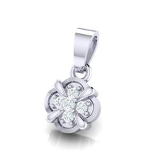 Load image into Gallery viewer, 18Kt white gold real diamond pendant 14(2) by diamtrendz