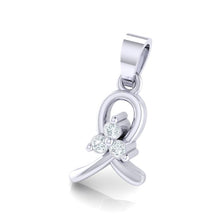 Load image into Gallery viewer, 18Kt white gold real diamond pendant 16(2) by diamtrendz