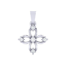 Load image into Gallery viewer, 18Kt white gold floral diamond pendant by diamtrendz