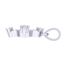 Load image into Gallery viewer, 18Kt white gold floral diamond pendant by diamtrendz