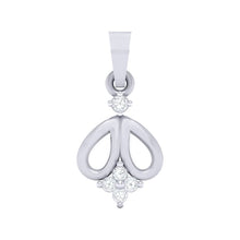 Load image into Gallery viewer, 18Kt white gold real diamond pendant by diamtrendz
