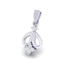 Load image into Gallery viewer, 18Kt white gold real diamond pendant by diamtrendz