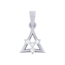 Load image into Gallery viewer, 18Kt white gold triangle diamond pendant by diamtrendz