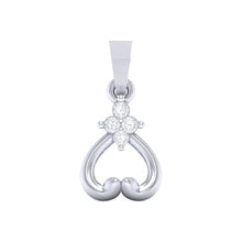 Load image into Gallery viewer, 18Kt white gold heart diamond pendant by diamtrendz