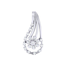 Load image into Gallery viewer, 18Kt white gold real diamond shape pendant by diamtrendz