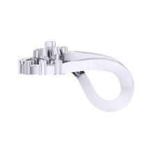 Load image into Gallery viewer, 18Kt white gold real diamond shape pendant by diamtrendz