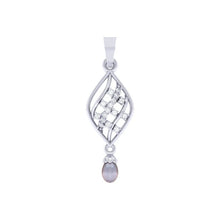 Load image into Gallery viewer, 18Kt white gold real diamond shape pendant by diamtrendz