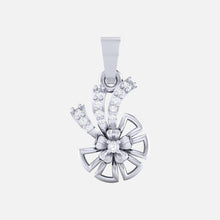 Load image into Gallery viewer, 18Kt white gold real diamond shape pendant by diamtrendz
