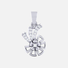 Load image into Gallery viewer, 18Kt white gold real diamond shape pendant by diamtrendz