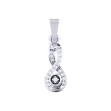 Load image into Gallery viewer, 18Kt white gold real diamond pendant by diamtrendz