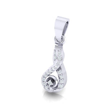 Load image into Gallery viewer, 18Kt white gold real diamond pendant by diamtrendz