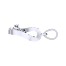 Load image into Gallery viewer, 18Kt white gold real diamond pendant by diamtrendz
