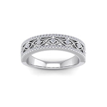 Load image into Gallery viewer, 18Kt white gold designer band diamond ring by diamtrendz