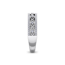 Load image into Gallery viewer, 18Kt white gold designer band diamond ring by diamtrendz