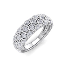 Load image into Gallery viewer, 18Kt white gold designer band diamond ring by diamtrendz