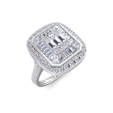 Load image into Gallery viewer, 18Kt white gold designer solitaire diamond ring by diamtrendz