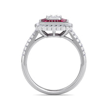Load image into Gallery viewer, 18Kt white gold designer solitaire diamond ring by diamtrendz