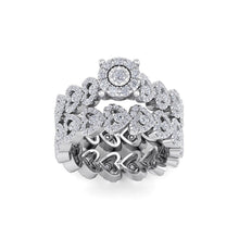 Load image into Gallery viewer, 18Kt white gold designer solitaire diamond ring by diamtrendz