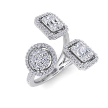 Load image into Gallery viewer, 18Kt white gold designer diamond ring by diamtrendz