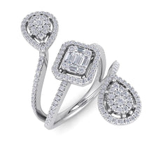 Load image into Gallery viewer, 18Kt white gold designer diamond ring by diamtrendz