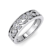 Load image into Gallery viewer, 18Kt white gold designer band diamond ring by diamtrendz
