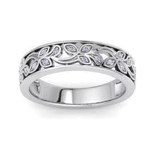 Load image into Gallery viewer, 18Kt white gold designer band diamond ring by diamtrendz
