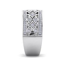 Load image into Gallery viewer, 18Kt white gold designer band diamond ring by diamtrendz