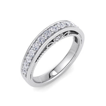 Load image into Gallery viewer, 18Kt white gold designer band diamond ring by diamtrendz