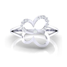 Load image into Gallery viewer, 18Kt white gold real diamond ring 34(2) by diamtrendz