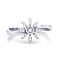 Load image into Gallery viewer, 18Kt white gold real diamond ring 36(2) by diamtrendz
