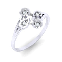 Load image into Gallery viewer, 18Kt white gold real diamond ring 40(1) by diamtrendz