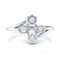 Load image into Gallery viewer, 18Kt white gold real diamond ring 40(2) by diamtrendz