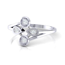 Load image into Gallery viewer, 18Kt white gold real diamond ring 40(3) by diamtrendz