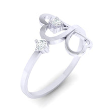 Load image into Gallery viewer, 18Kt white gold real diamond ring 42(1) by diamtrendz