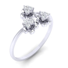 Load image into Gallery viewer, 18Kt white gold real diamond ring 43(1) by diamtrendz