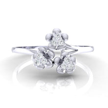 Load image into Gallery viewer, 18Kt white gold real diamond ring 43(2) by diamtrendz