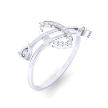 Load image into Gallery viewer, 18Kt white gold real diamond ring 44(1) by diamtrendz
