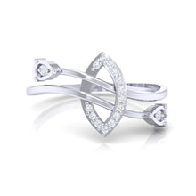 Load image into Gallery viewer, 18Kt white gold real diamond ring 44(2) by diamtrendz