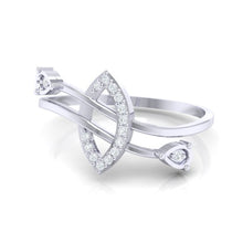 Load image into Gallery viewer, 18Kt white gold real diamond ring 44(3) by diamtrendz