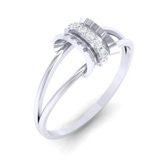Load image into Gallery viewer, 18Kt white gold real diamond ring 45(1) by diamtrendz
