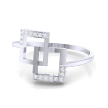 Load image into Gallery viewer, 18Kt white gold real diamond ring 48(3) by diamtrendz