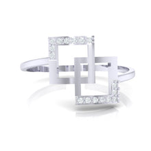 Load image into Gallery viewer, 18Kt white gold real diamond ring 48(2) by diamtrendz