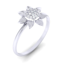 Load image into Gallery viewer, 18Kt white gold real diamond ring 50(1) by diamtrendz