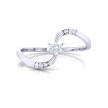 Load image into Gallery viewer, 18Kt white gold real diamond ring 53(2) by diamtrendz