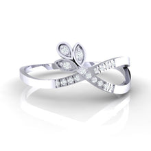 Load image into Gallery viewer, 18Kt white gold real diamond ring 54(2) by diamtrendz