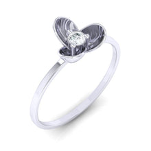 Load image into Gallery viewer, 18Kt white gold real diamond ring 56(1) by diamtrendz